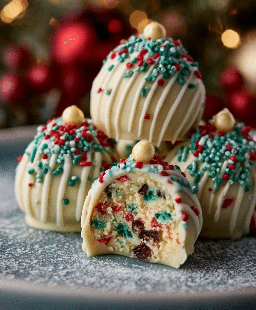 Christmas Tree Cake Truffles