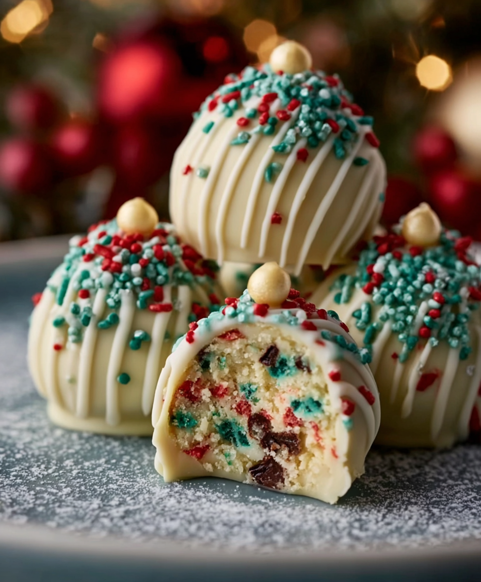 Christmas Tree Cake Truffles