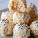 Christmas White Chocolate Rice Krispie Balls