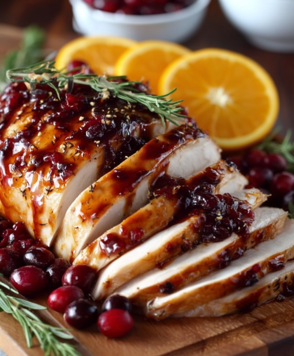Cranberry Orange Glazed Turkey Breast