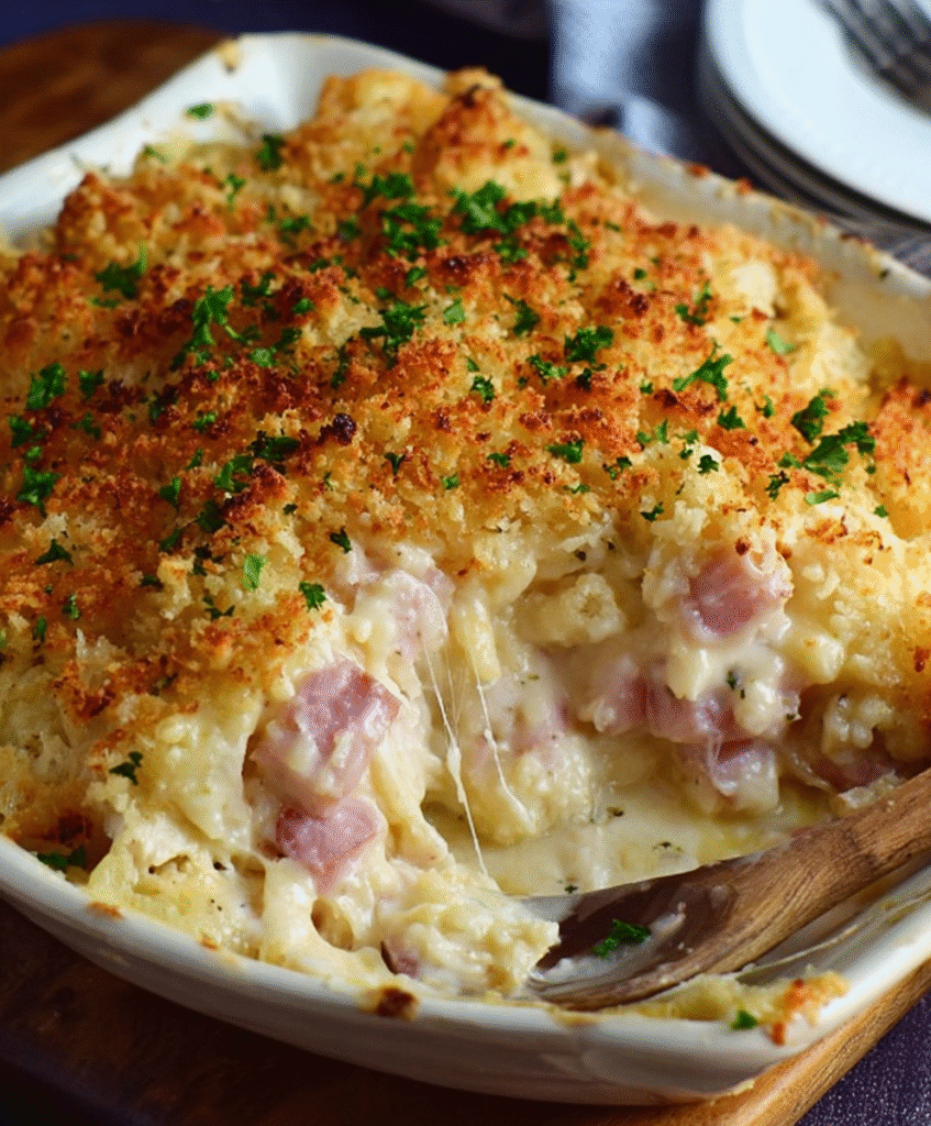Creamy Chicken Cordon Bleu Casserole