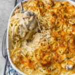 Creamy Chicken Tetrazzini Bake