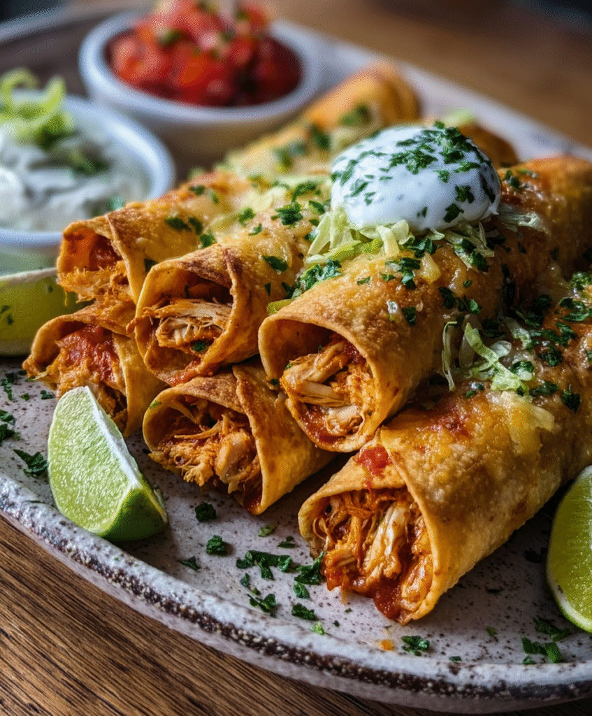 Crispy Chicken Taquitos