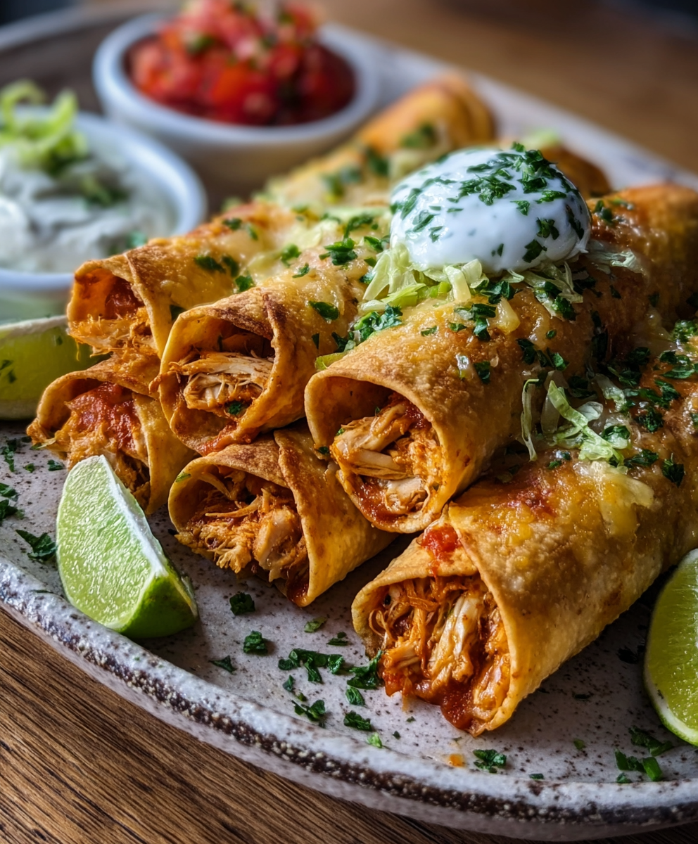 Crispy Chicken Taquitos