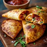 Crispy Tortilla Pizza Pockets