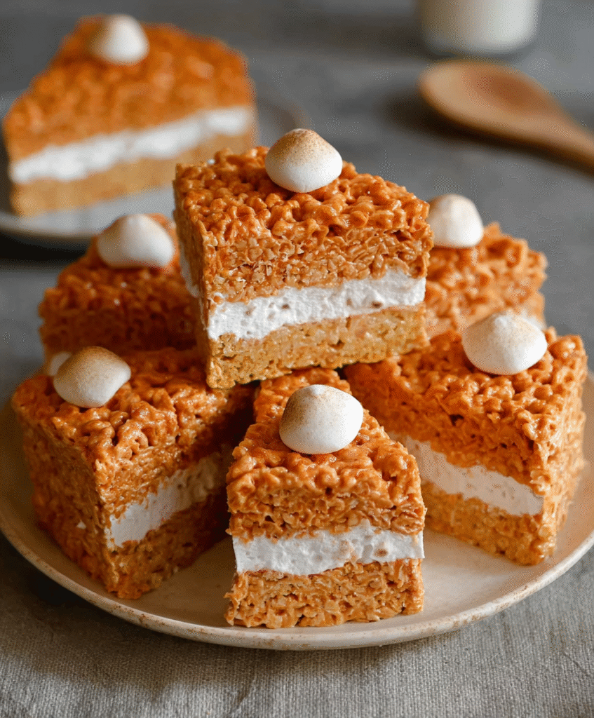 Easy Pumpkin Pie Marshmallow Treats
