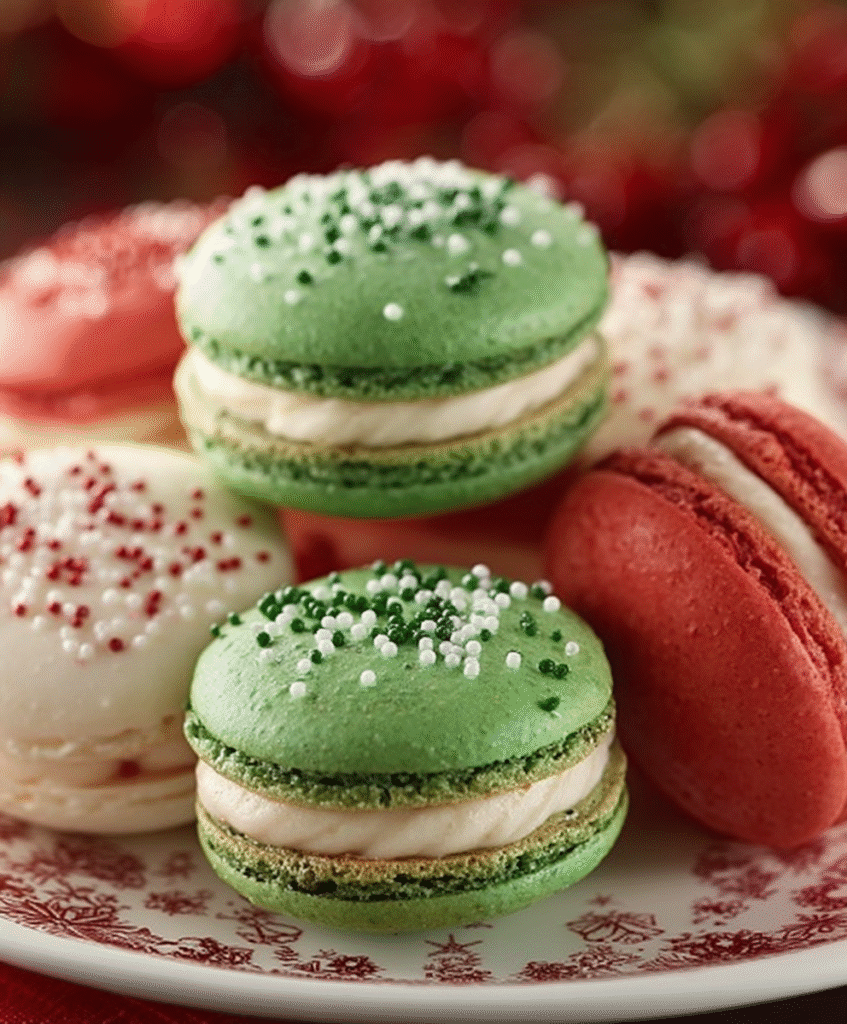 Elegant Christmas Macarons