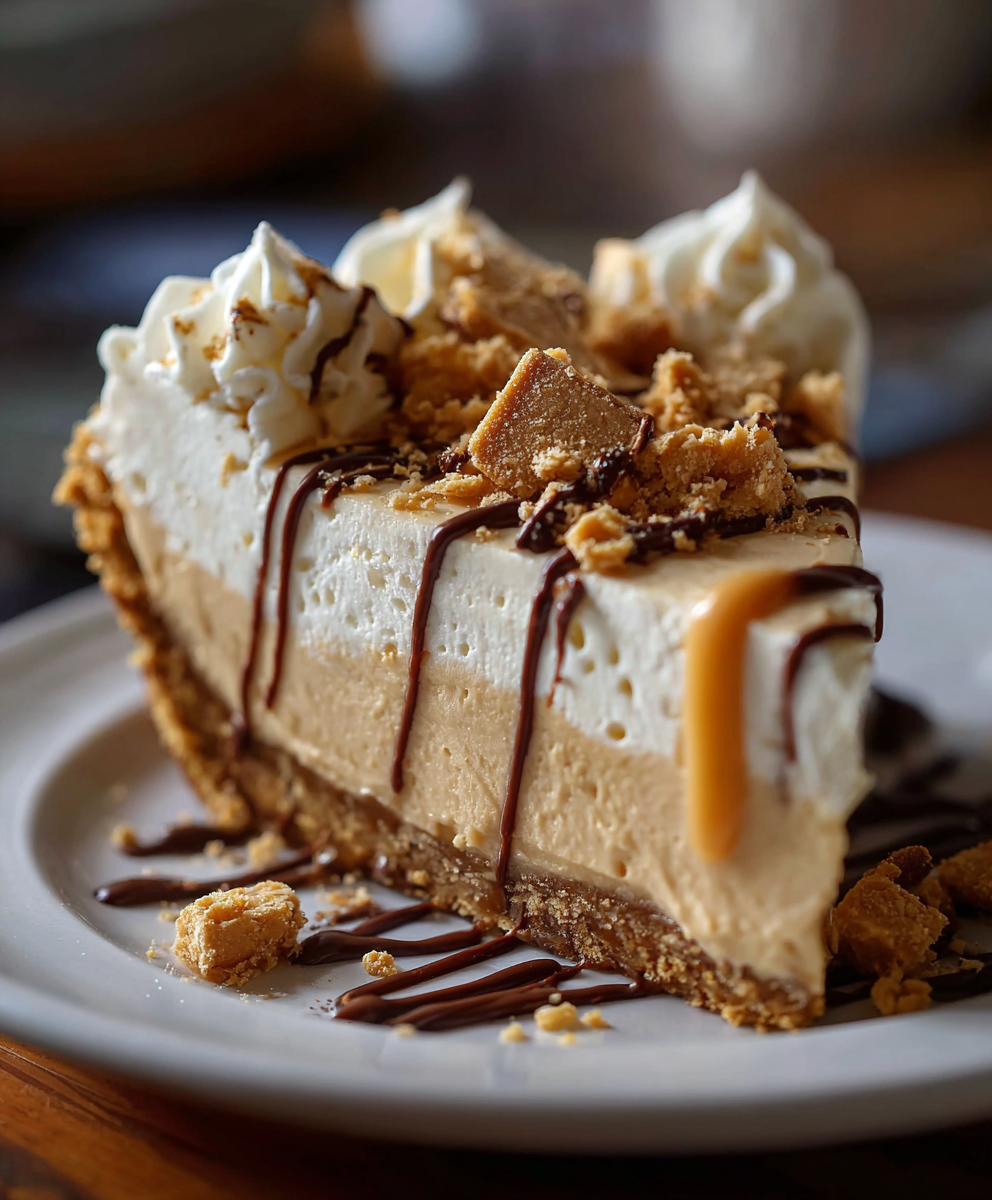 Fluffy No-Bake Peanut Butter Pie