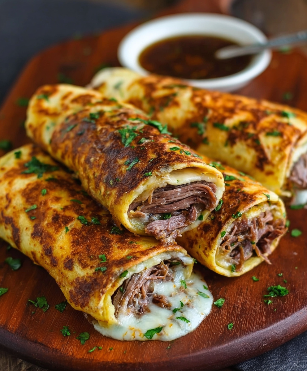 French Dip Tortilla Roll-Ups