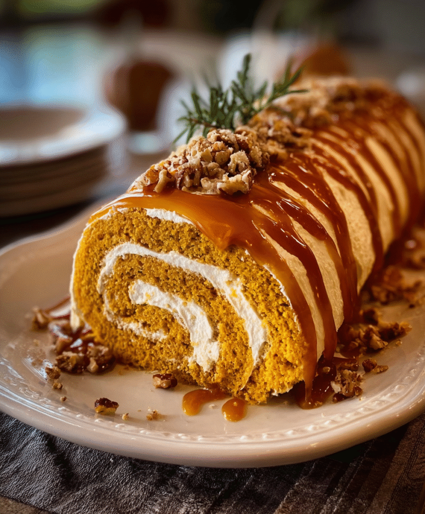 Heavenly Cream Cheese Pumpkin Roll
