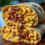 Mac & Cheese Bacon Burrito