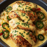 Mexican Chicken with Queso Cheese Sauce