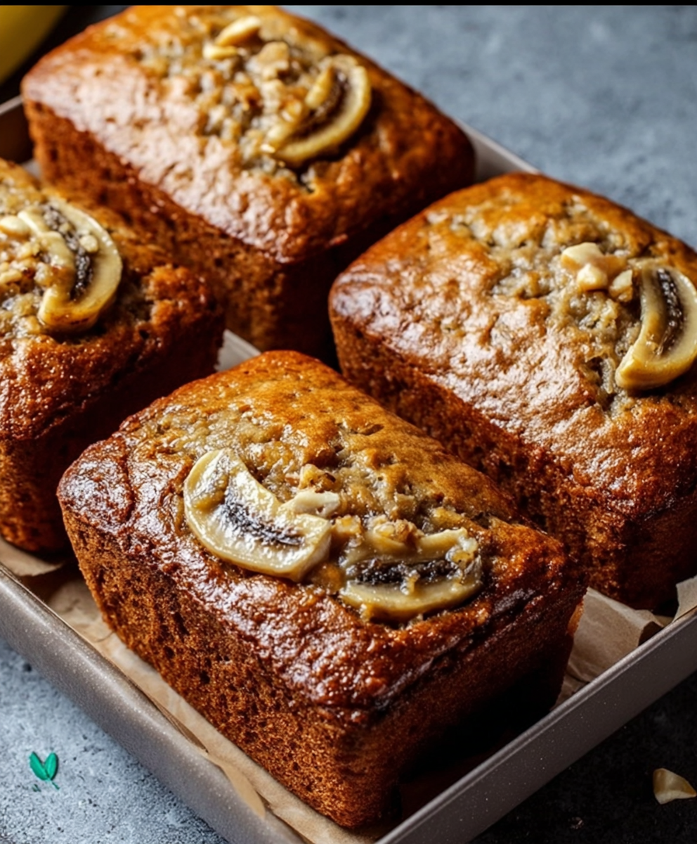 Mini Banana Bread Gift Loaves