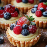 Mini Fruit Tartlets with Creamy Vanilla Pudding