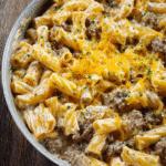 One-Pot Beef Cheddar Ranch Pasta