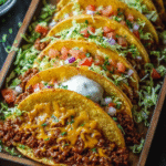 Oven-Baked Cheesy Beef Tacos