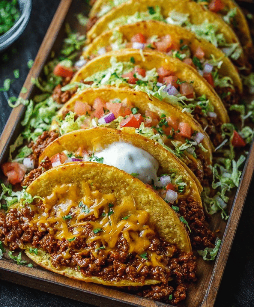 Oven-Baked Cheesy Beef Tacos