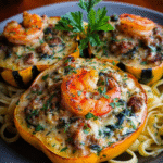 Parsley Emerald Swirl Shrimp Alfredo