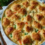 Paula Deen–Style Chicken Pot Pie Bubble-Up Casserole