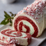 Peppermint Candy Cane Swiss Roll