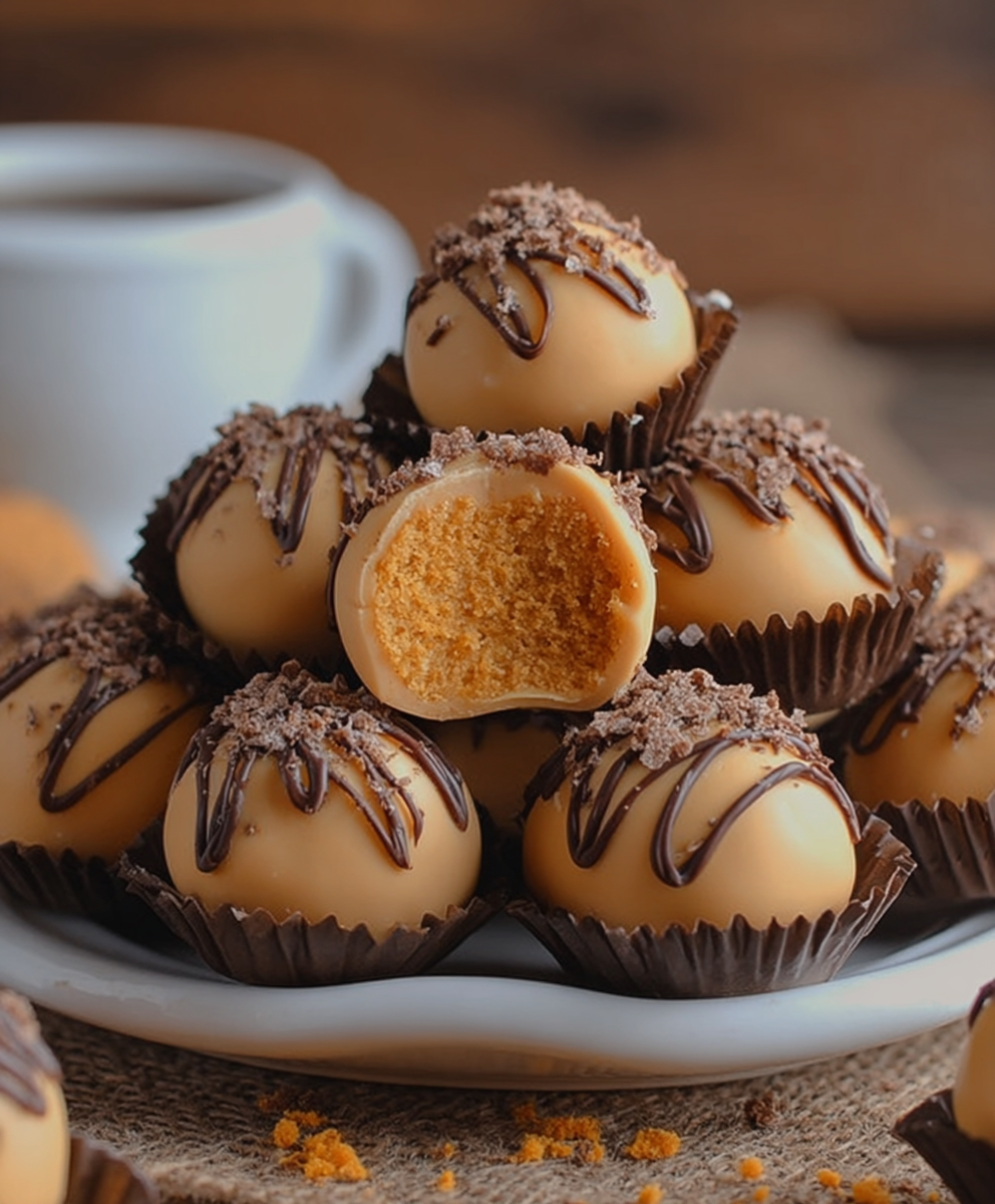 Pumpkin Cheesecake Truffles