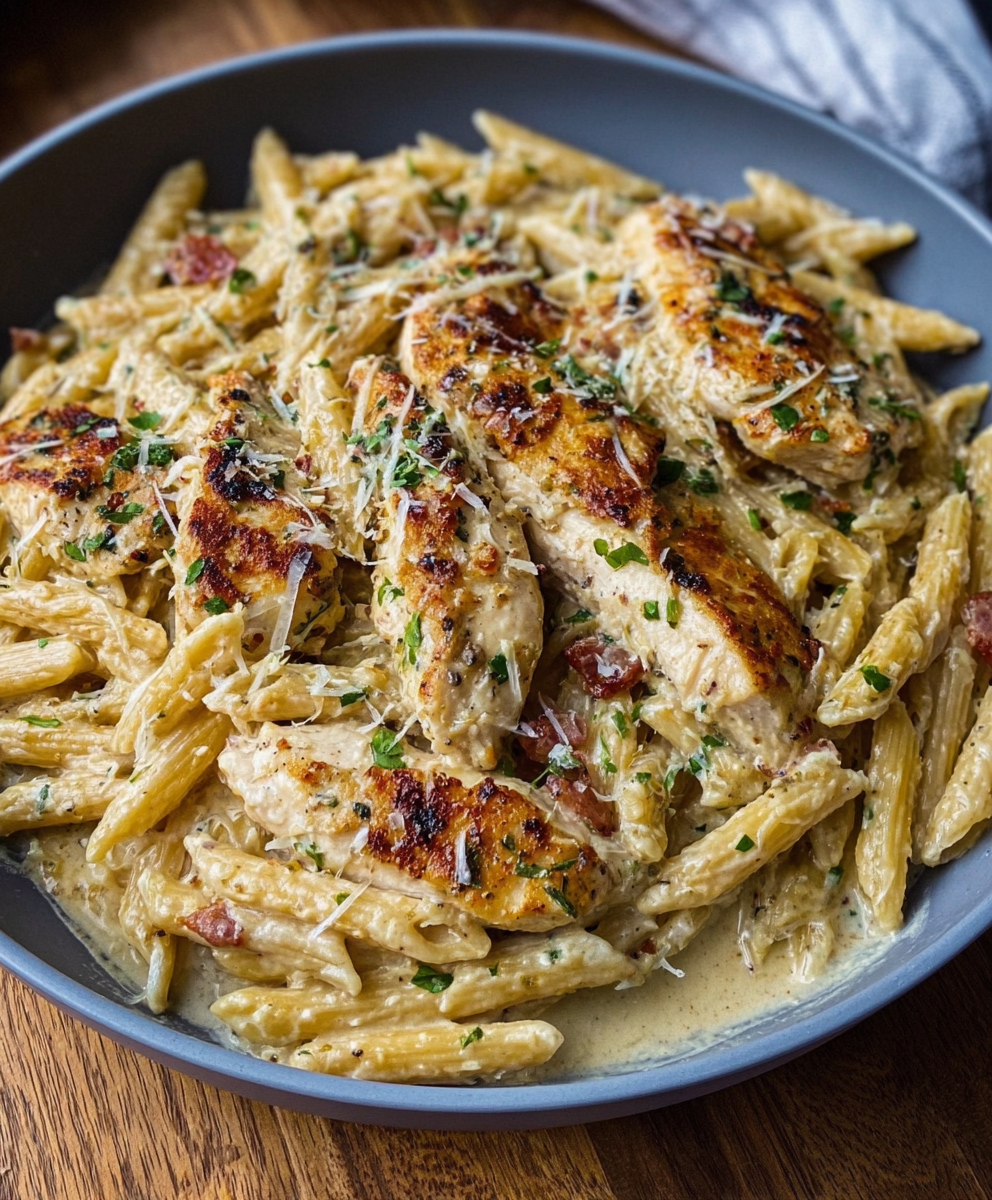Quick Garlic Parmesan Chicken Pasta