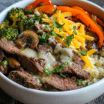 Quick Low Carb Cheesesteak Bowls