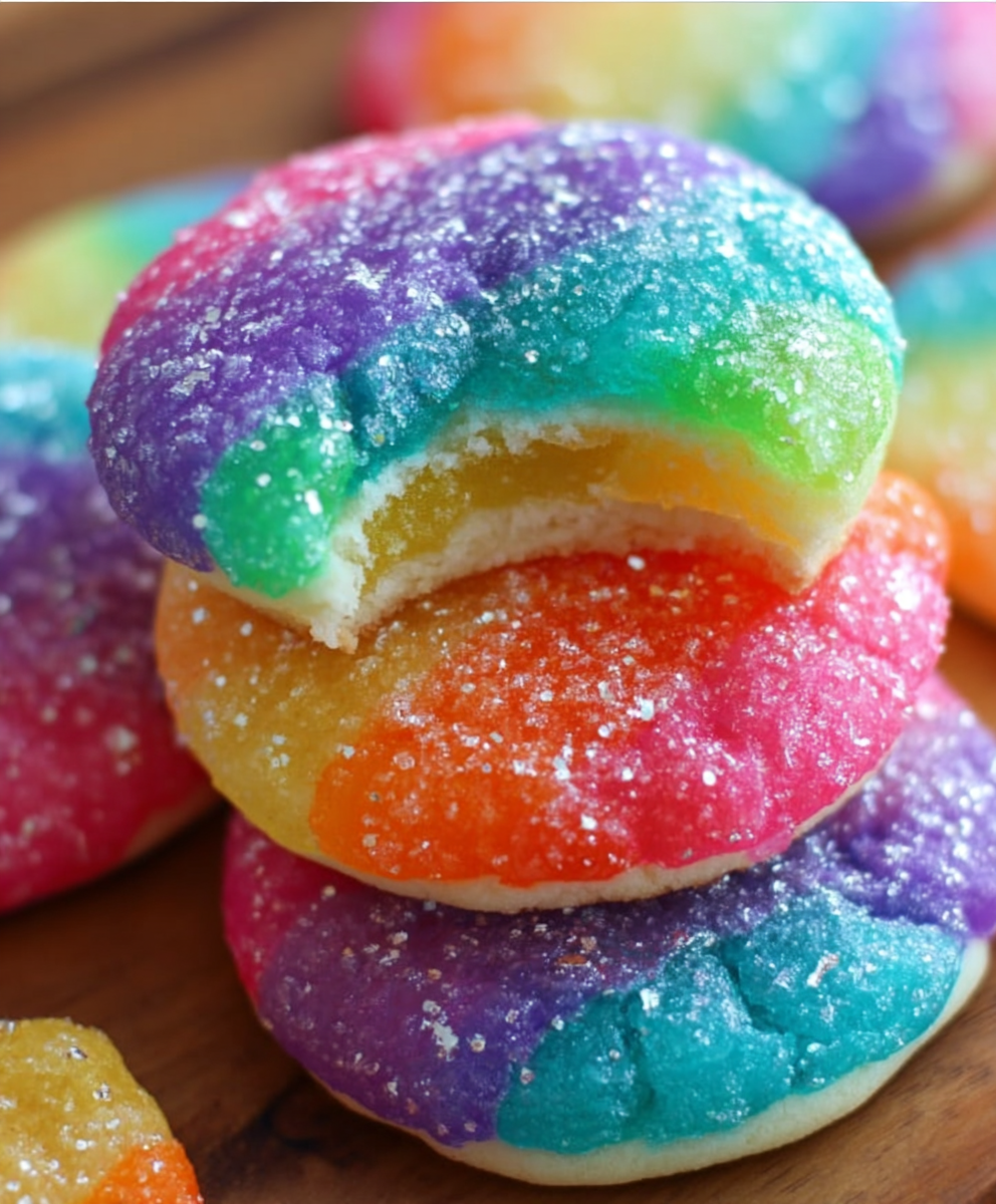 Rainbow Jello Sugar Cookies