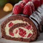 Raspberry Chocolate Swirl Yule Roll