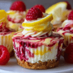 Raspberry Lemon Swirl Cheesecake Cups