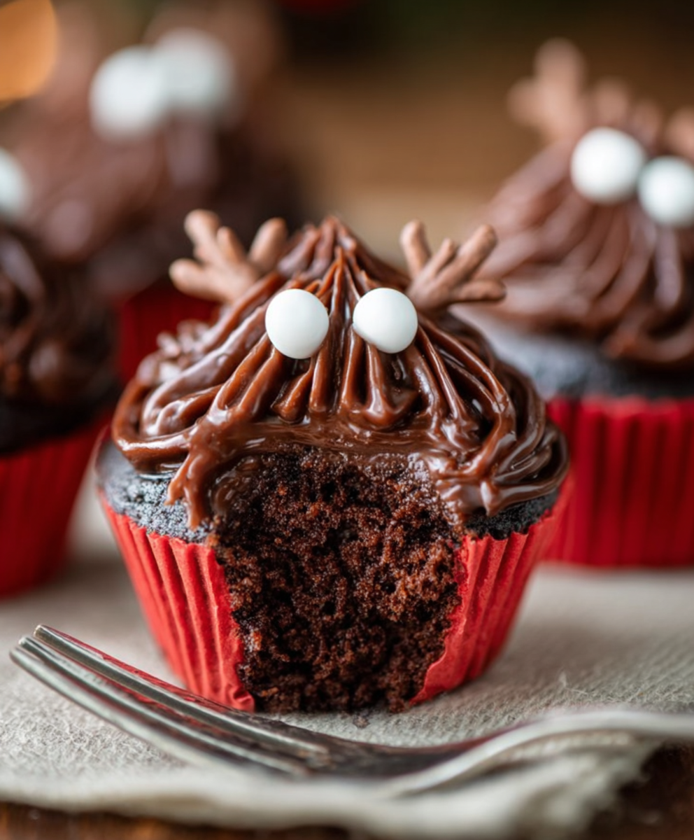 Reindeer Christmas Cupcake Bites