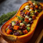 Roasted Harvest Stuffed Butternut Squash