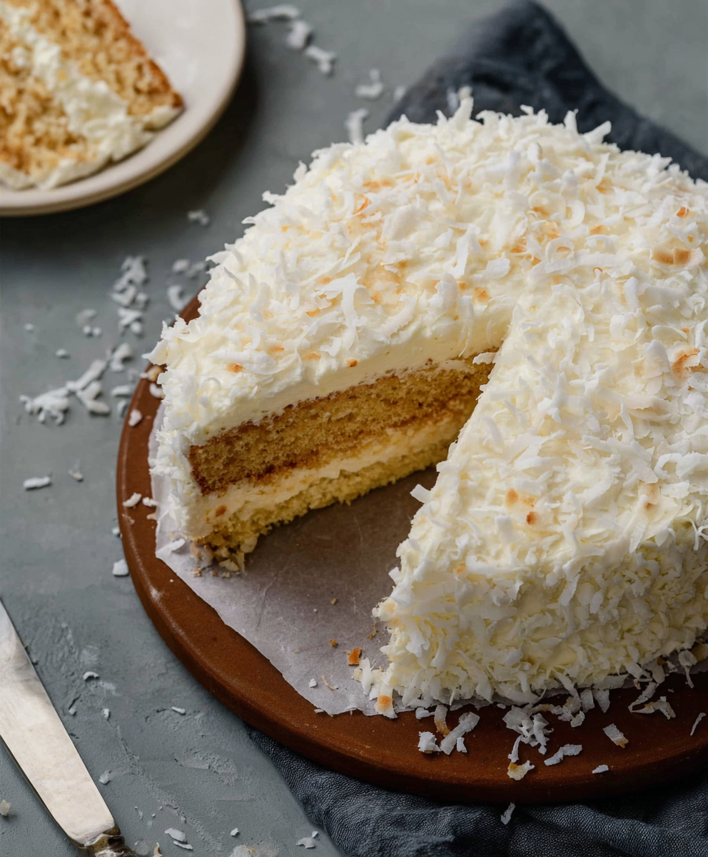 Single Layer Coconut Cake