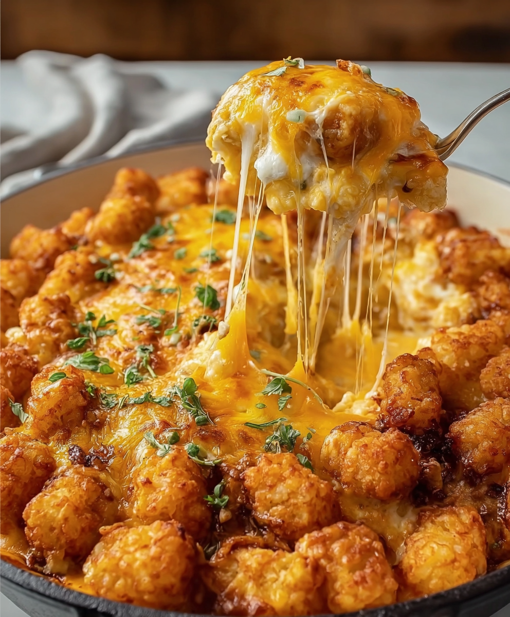 Sloppy Joe Tater Tot Casserole