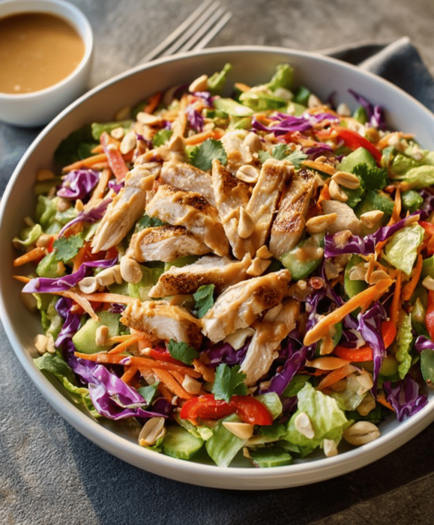 Thai Chicken Salad with Peanut Dressing