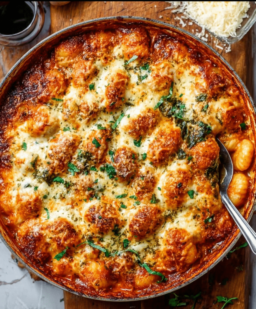 The Best & Easiest Cheesy Baked Gnocchi