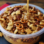 Warm Praline Crunch Snack Mix