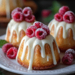 White Chocolate Raspberry Mini Bundt Cakes