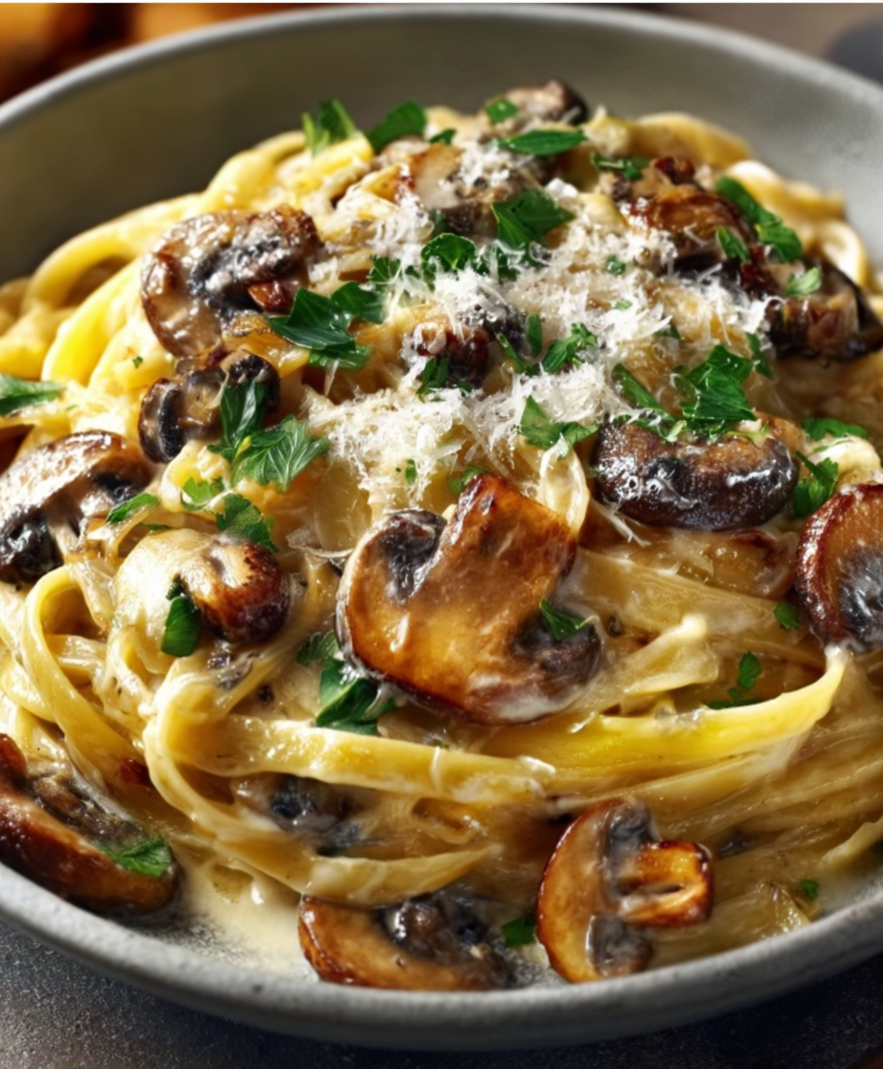Caramelized Leek & Mushroom Gruyère Pasta