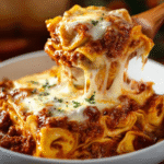 Cheesy Baked Tortellini Lasagna