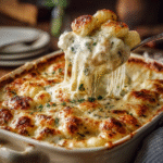 Cheesy Chicken Gnocchi Alfredo Bake