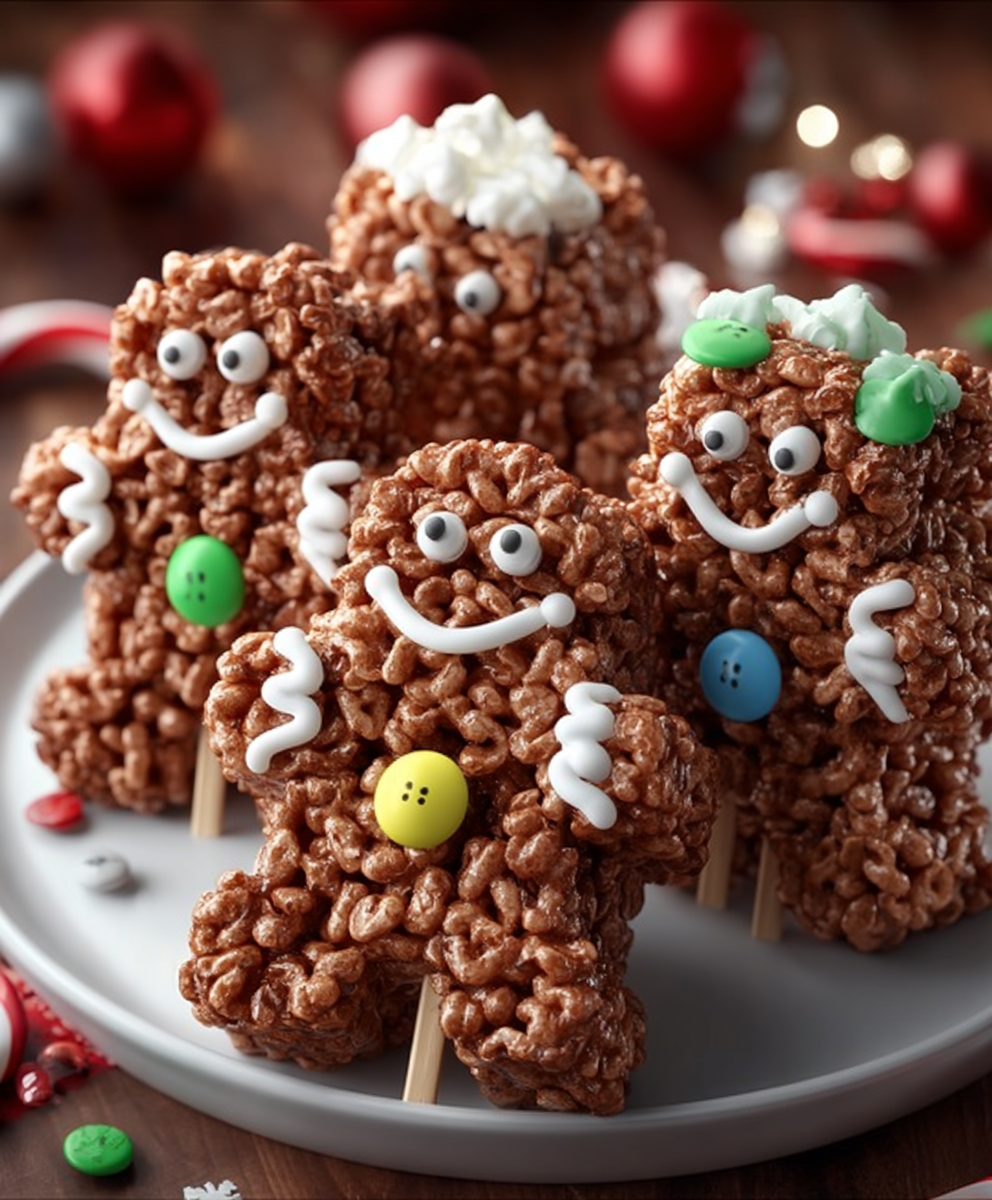 Chocolate Crispy Gingerbread Pops