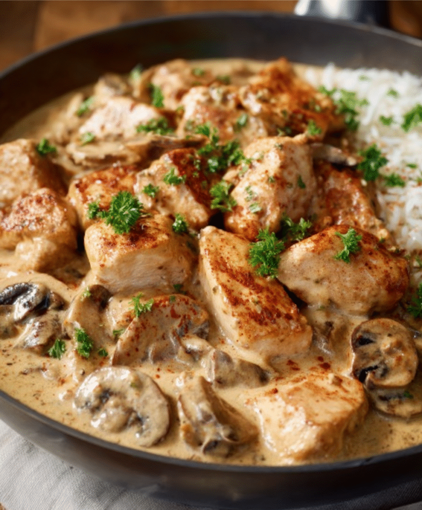 Classic Creamy Chicken Stroganoff