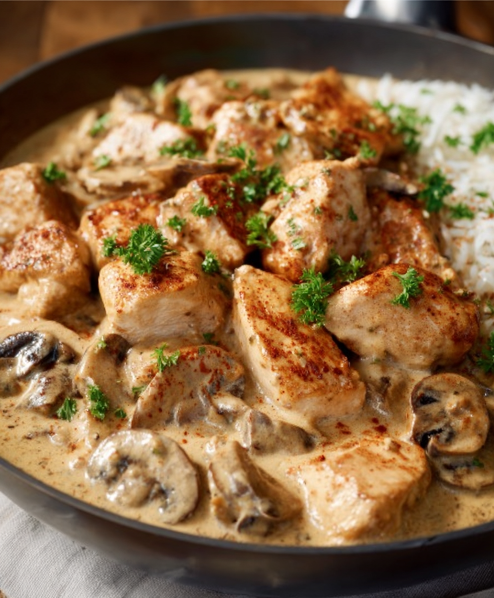Classic Creamy Chicken Stroganoff