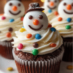 Cozy Frosty Snowman Cupcakes