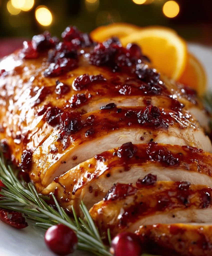 Cranberry Orange Glazed Turkey Breast