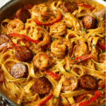 Creamy Cajun Shrimp & Andouille Pasta