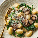 Creamy Mushroom & Spinach Gnocchi Comfort Bowl