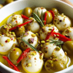 Easy Marinated Mozzarella Balls with Olives