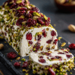 Festive Cranberry Pistachio Cheese Log